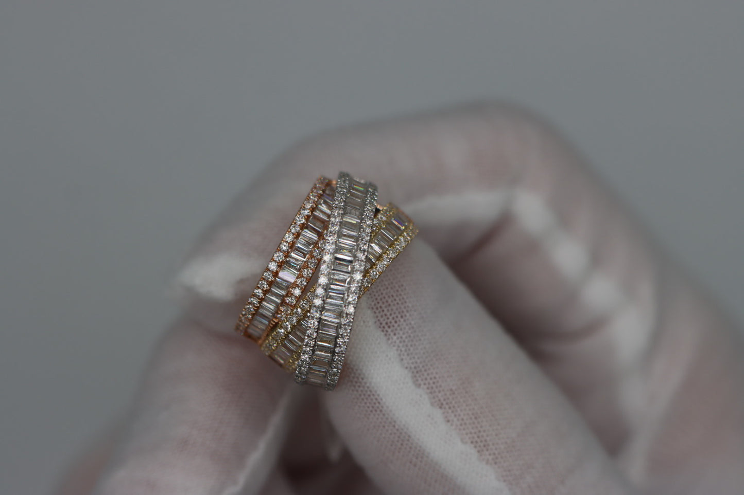 Tri-Color Cocktail Ring