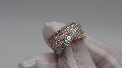 Tri-Color Cocktail Ring